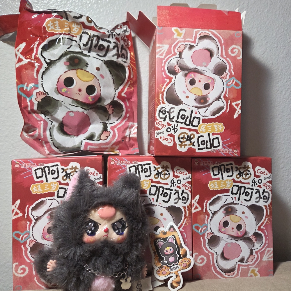 Baby Three Cats And Dogs Series Blind Boxes *SET OF 4*